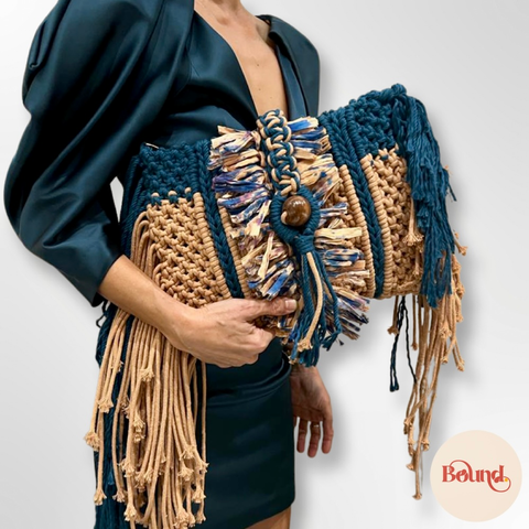 Bound Macrame Clutch Bag