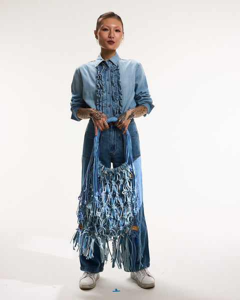 Levi Light Denim Shopper Tote Bag