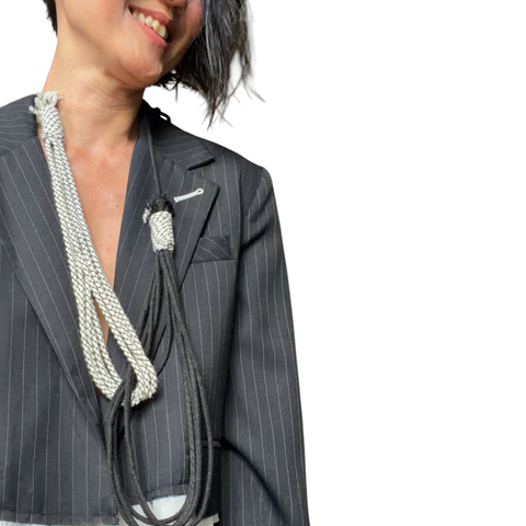 Allegria - Monochrome Interwoven Rope Necklace