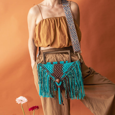 Janine Turqoise and Chocolate Handcarry Doctor Bag