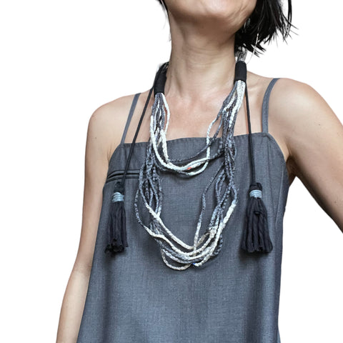 Kaliyah Handwoven Macrame Layered Rope Necklace