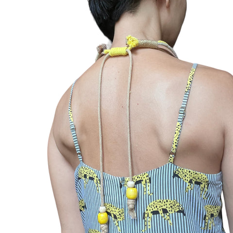 Kunyit - Short Ombre Yellow Rope Necklace