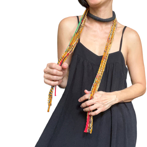 Sheena High Priestess Macrame Long Rope Necklace