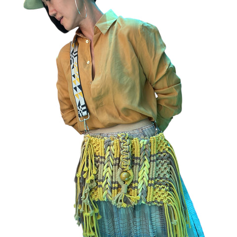 Sunny Beige and Black Patterned Strap