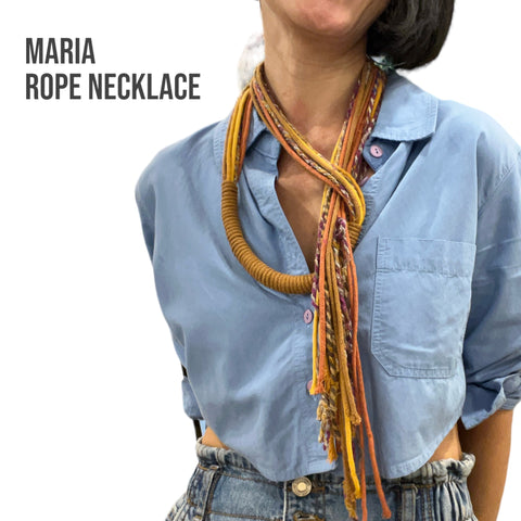 Maria Recycled Sari Rope Necklace