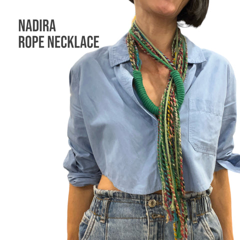 Nadira Recycled Sari Rope Necklace