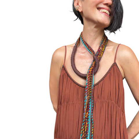 Sasha Recycled Sari Rope Necklace
