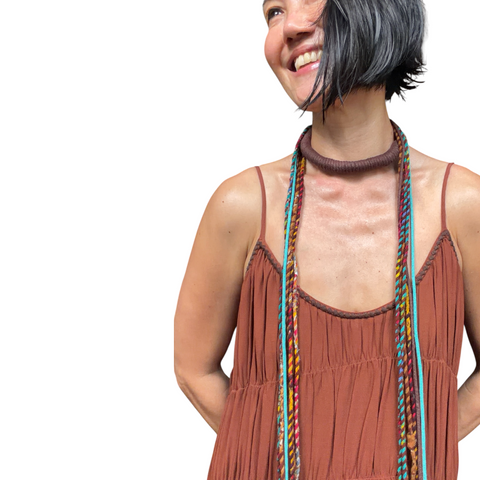Sasha Recycled Sari Rope Necklace