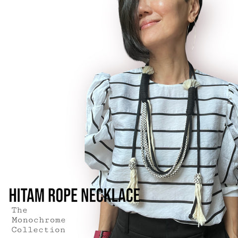 Hitam - Short Monochrome Rope Necklace