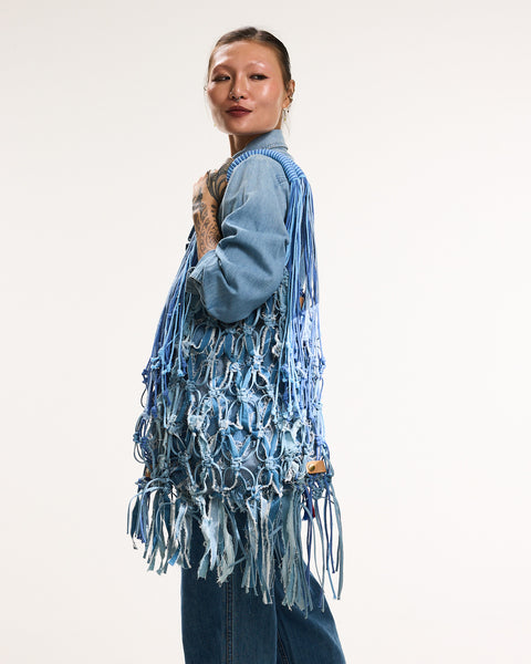 Freddy Mixed Denim Shopper Tote Bag