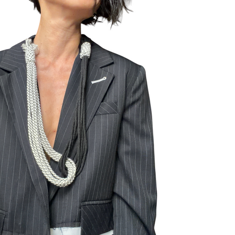 Allegria - Monochrome Interwoven Rope Necklace