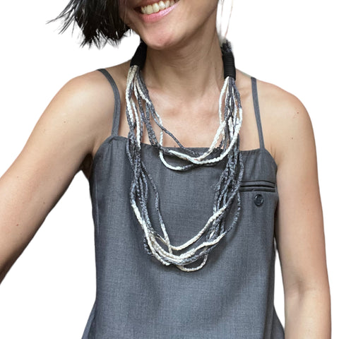 Kaliyah Handwoven Macrame Layered Rope Necklace