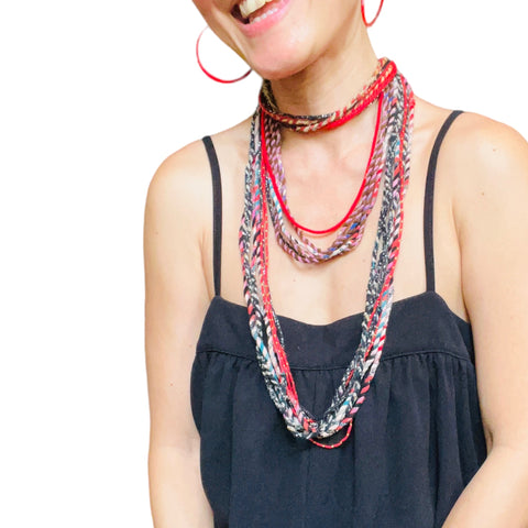 Divya Handwoven High Priestess Triple Layer Rope Necklace