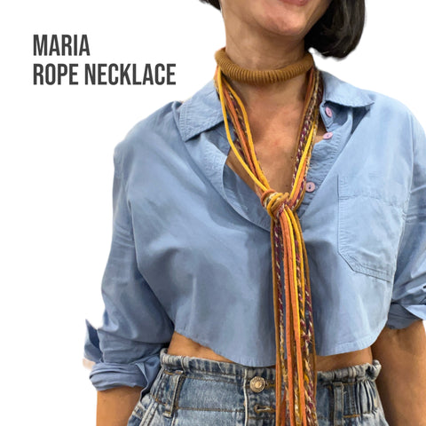 Maria Recycled Sari Rope Necklace
