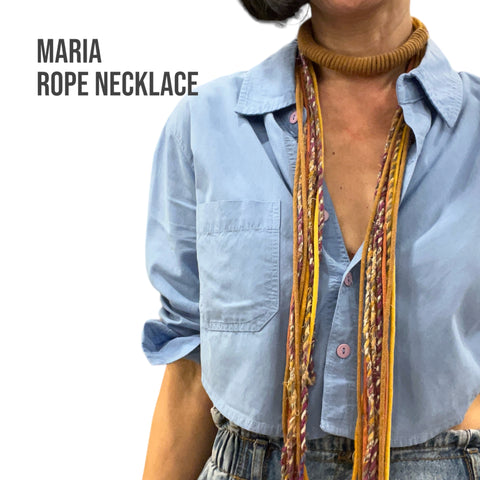 Maria Recycled Sari Rope Necklace