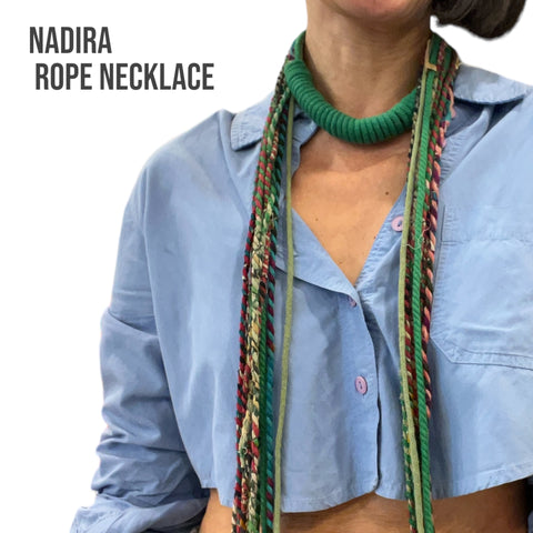 Nadira Recycled Sari Rope Necklace